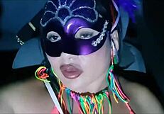 Intense big clit flashing at carnival without a dick