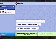 Maid servant with big tits gets horny in the game.