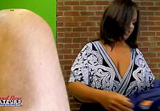 Busty Brunette Hottie Kayla Sucks Dick For Twat And Butt Fucking