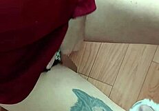 my classmate and i get a little naughty under the table in class