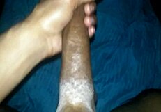 Jacking Off My Massive Black Cock With Passion!