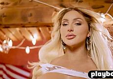 Big ass blonde milf Kayley Gunner poses hot