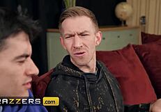 Busty Daisy May Gets Mouth & Pussy Filled With Two Huge Dicks In Wild 3some