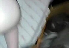 The blonde feels intense pleasure riding my big black cock passionately.