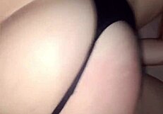 my stepsister's slut begged me to fuck her hard doggystyle and cum all over her tits