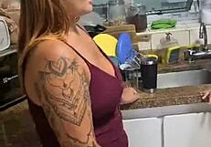 Friends chat casually, soon turning to flashing and the hard dick