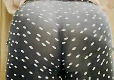 Sexy Ass In Leggings Contrasts With Big Natural Tits Tease