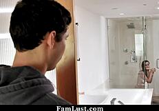 Does Stepsis Angel Ryder orgasm on her stepbro's big cock?