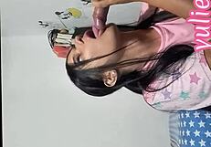 horny stepmother seduces her stepson and swallows all his cum in real homemade