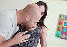 Horny housewife eva dark takes a wild ride on strangers fuck pole