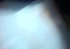 Amateur brunette doggystyled in cinema reopening