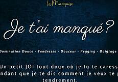 i missed you in french joi pegging