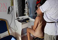 the barber says, undress for your haircut, lady