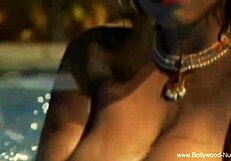 The beautiful girl from India dances and shows her body