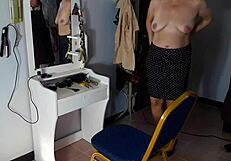 the barber says, undress for your haircut, lady