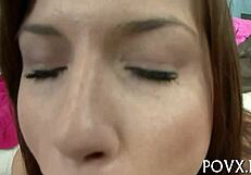 Teen Annie Whorehall performs blowjob and fucking in POV hardcore sex.