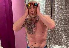 to keep the secret, my muscular friend gave me his oiled ass in dorm - free