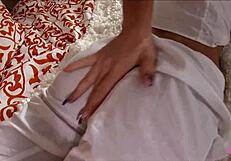 She only needs her fingers. Emilia plays with her tits.