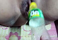 Topless teen 18+ jerks off the technician