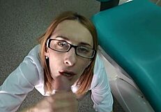 i fucked the doctor doggystyle in her office, then cowgirl and blowjob