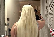 Mz Dani and Mandi May share big black cock like best friends in rough threesome