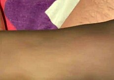 giving hubby a footjob in black toe stockings 😍