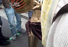 Nude Show with Slipping Costume Exposing Nipples