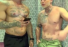 to keep the secret, my muscular friend gave me his oiled ass in dorm - free