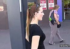 i teased this flawless czech teen in the hypermarket and fucked her pov