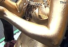 Nude Show with Slipping Costume Exposing Nipples