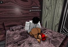 rough doggystyle fucking bends her over deep in the roblox condo while she deepthroats eagerly