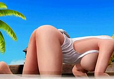 helena poses nude on the beach, feeling the sun on her skin