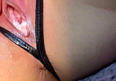 petite girl plays with dildo after cleaning