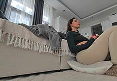 Step sister saw my naked cock and couldn't resist?