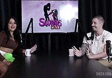 Watch german and lexi mallet swing with tifany rocha in sheer red