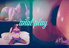 real 18 year old gives an oily handjob