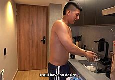 if wife's away, big ass neighbor rides my cock