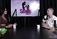 Watch german and lexi mallet swing with tifany rocha in sheer red