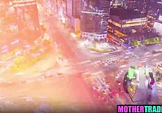 stepmom and stepson participate in tv foursome event