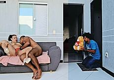 Meu Namorado Trouxe Presente Romantico E Me Pegou Fodendo Irmao No Dia Dos Namorados Eu Prefiro Pau Grande No Cu!