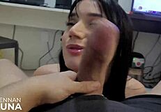 só consigo gozar dando o cuzinho, moaning as he pounds my ass deep