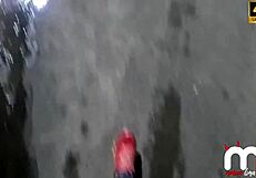 While husband washes car, I meet young guy for bathroom encounter