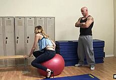 Blonde pornstar Alexa Grace fucked with panties on