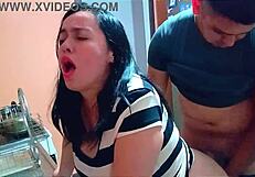 Oh god, my stepsons friend fucked me hard in the kitchen while washing dishes!