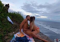 Blonde Babe Fucks Surfer on Beach, Hidden Camera