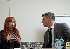 loan4k fucking my horny goth client in the bank