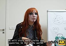 loan4k fucking my horny goth client in the bank