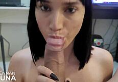 só consigo gozar dando o cuzinho, moaning as he pounds my ass deep