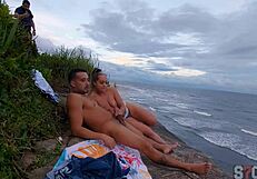 Blonde Babe Fucks Surfer on Beach, Hidden Camera