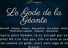 the giantess dildo jerks you off in french audio macrophilia. follow her commands